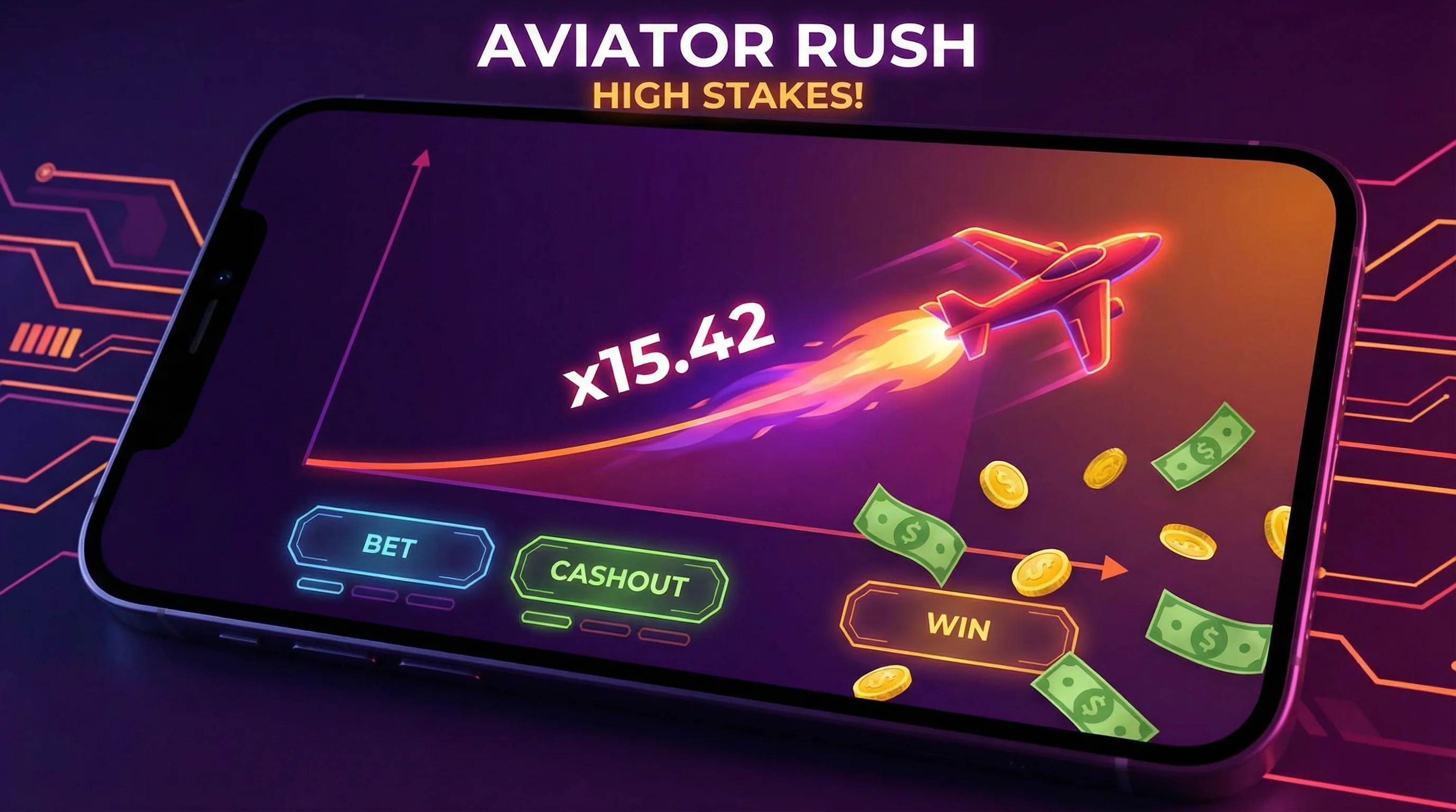 Juego Aviator con multiplicador en betway mx