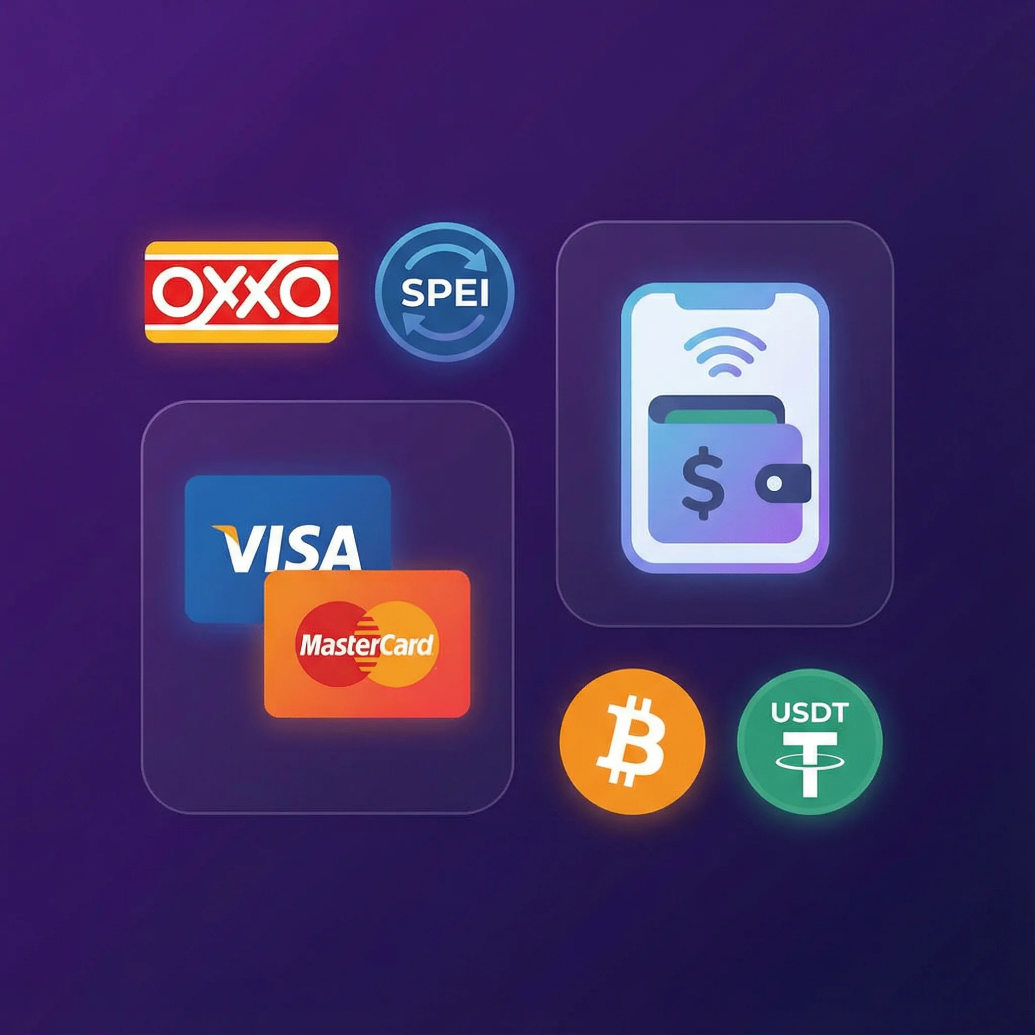 Métodos de pago disponibles en betway mx: OXXO, SPEI, Visa, Mastercard, Bitcoin, USDT